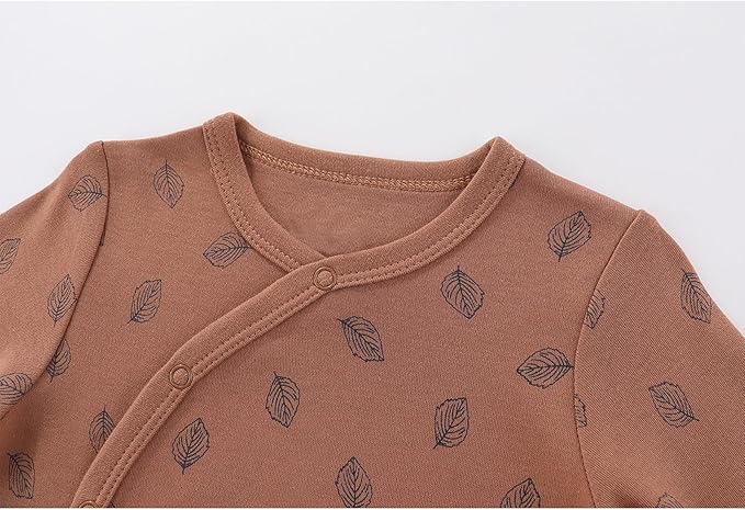 Unisex Baby Boy Girl Footies Rompers Cotton Long Sleeve 3 Pack Infant Jumpsuits 0-12Months Babies' Outfits