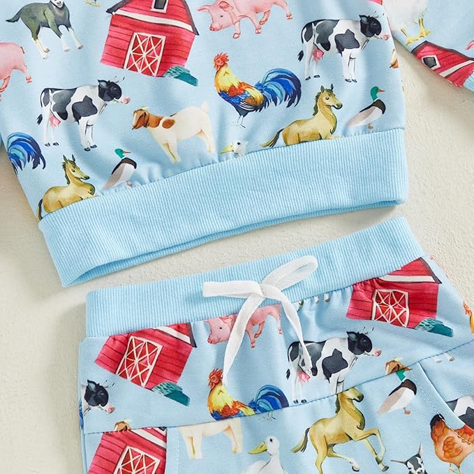 CIYCUIT Toddler Baby Boy Clothes Long Sleeve Sweatshirt Pants Set Fall Winter Outfits