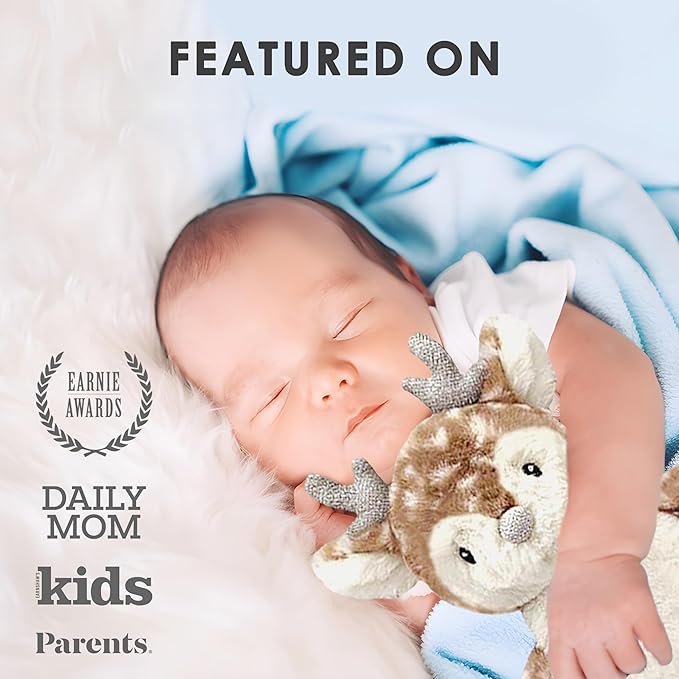 MON AMI Fiona The Fawn Plush Security Blankie for Babies – 13”, Plush Stuffed Animal Security Blanket, Baby Snuggle Toy, Unisex Newborn