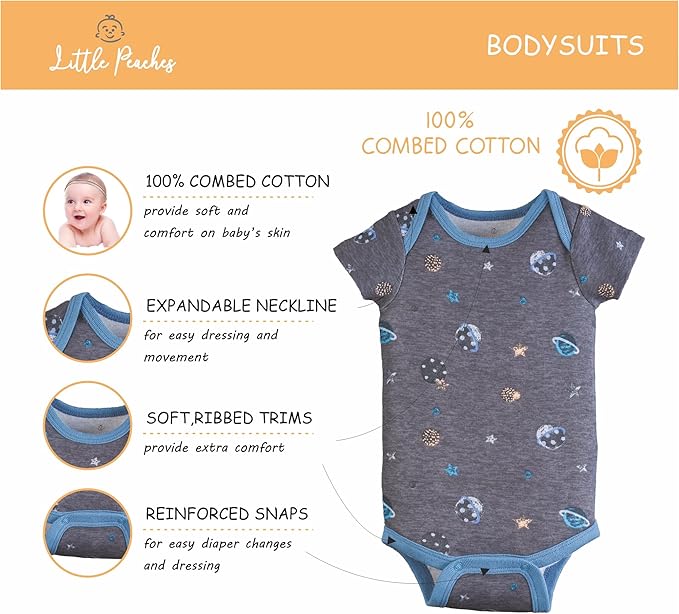 Baby Girl Clothes – 100% Cotton, Soft & Breathable Newborn Essentials and Gifts, Fits 3 to 6 Months
