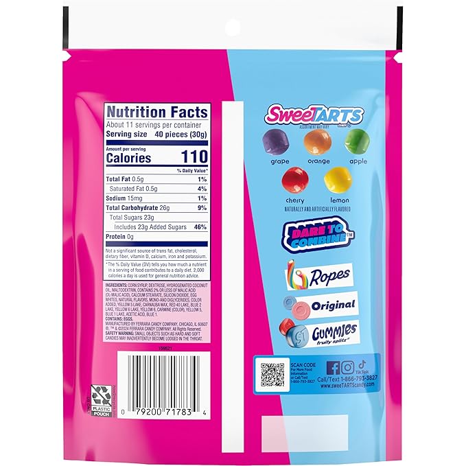 SweeTARTS Mini Chewy, Candy, Mixed Fruit, 12 oz (Pack of 3)