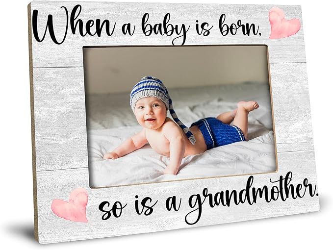 First Time Grandma Gifts, New Grandma Gifts First Time 2025, Grandma Frame, When a Baby is Born So is a Grandmother, Picture Frame, Photo Frame 8X10