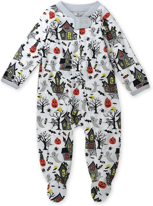 HonestBaby Baby Celebration Sleep & Play Footed One-Piece Pajama Sleeper 100% Organic Cotton