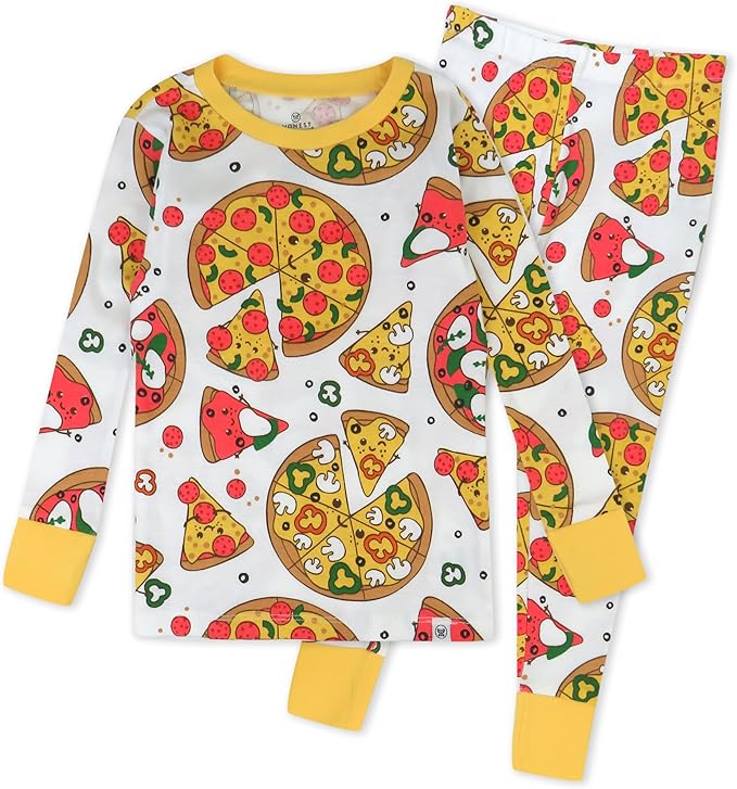 HonestBaby 2-Piece Pajamas Sleepwear Pjs 100% Organic Cotton for Baby, Toddler, Kids, Boy