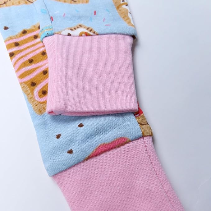 HonestBaby baby-girls 2-piece Pajamas Sleepwear Pjs 100% Organic Cotton for Baby, Toddler, Kids, Girl