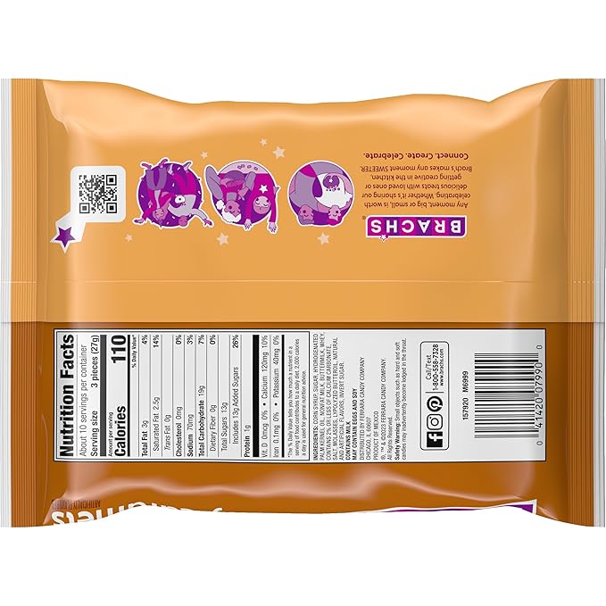 Brach’s Milk Maid Caramels, Individually Wrapped Candy, 10oz Bag