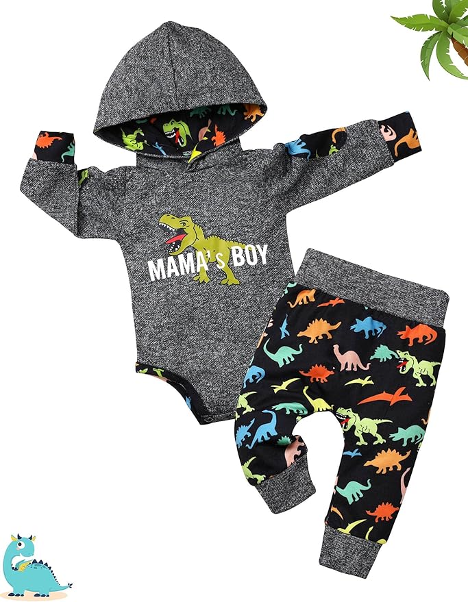 Fommy Newborn Baby Boy Clothes Plaid Letter Print Long Sleeve Hoodies + Long Pants 2PCS Fall Winter Outfits Set