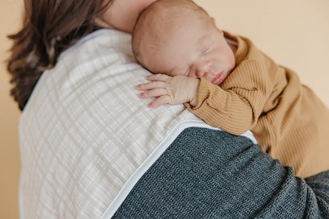 Copper Pearl Premium Baby Burp Cloths - 3-Pack Large Cotton Burp Cloths, Extra Soft Spit Up Rags with 3 Absorbent Layers, Perfect for Baby Boy and Baby Girl Gifts (21" x 10" Size, Bogey Set)
