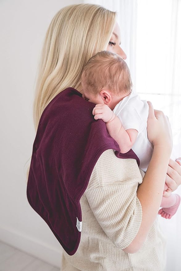 Copper Pearl Premium Baby Burp Cloths - 3-Pack Large Cotton Burp Cloths, Extra Soft Spit Up Rags with 3 Absorbent Layers, Perfect for Baby Boy and Baby Girl Gifts (21" x 10" Size, Jade Set)