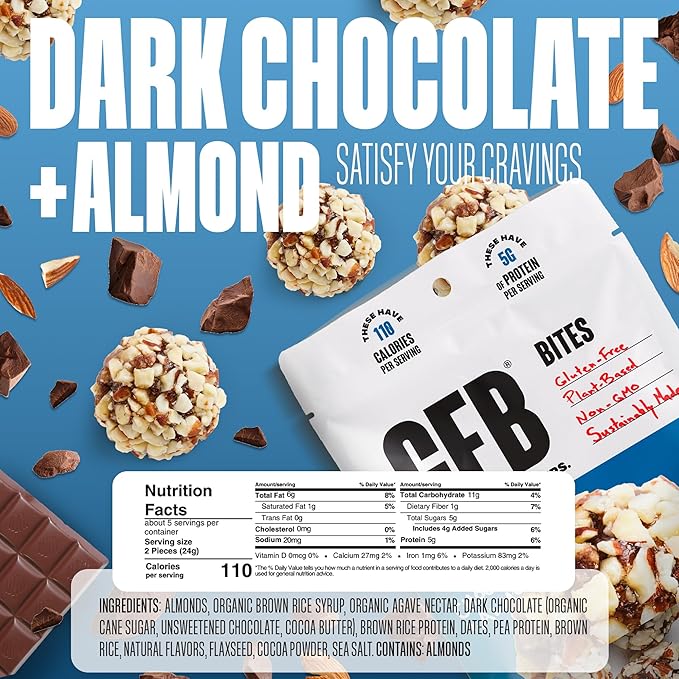 The GFB Variety Pack Protein Bites - Gluten Free, Plant Based, Non GMO, Sustainably Made – Ridiculously Tasty, Healthy, Vegan, Protein Energy Balls, 4 oz (6 Count)