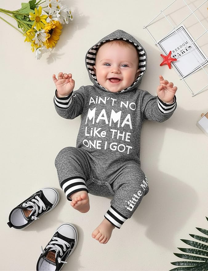 Fommy Newborn Baby Boy Clothes Plaid Letter Print Long Sleeve Hoodies + Long Pants 2PCS Fall Winter Outfits Set