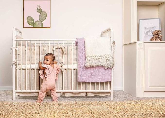 Crib Fitted Sheet by Pure Bamboo, Genuine 100% Organic Viscose Derived from Bamboo, Luxuriously Soft, Ultimate Cooling, Fits Standard Size Crib Mattress (Sand)