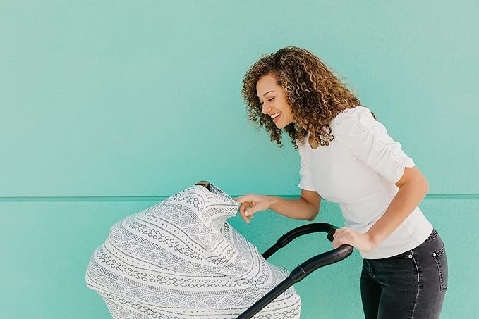 Copper Pearl Multi-Use Cover: Car Seat Covers, Nursing Cover, and Stroller Cover for Sun - Stretchy Fabric, All-Season Use, Stylish Designs, Easy Access for Moms - Westyn