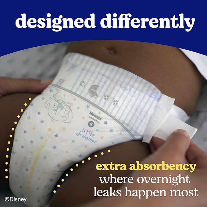 Huggies Size 6 Overnites Baby Diapers: Overnight Diapers, Size 6 (35+ lbs), 72 Ct, Packaging May Vary