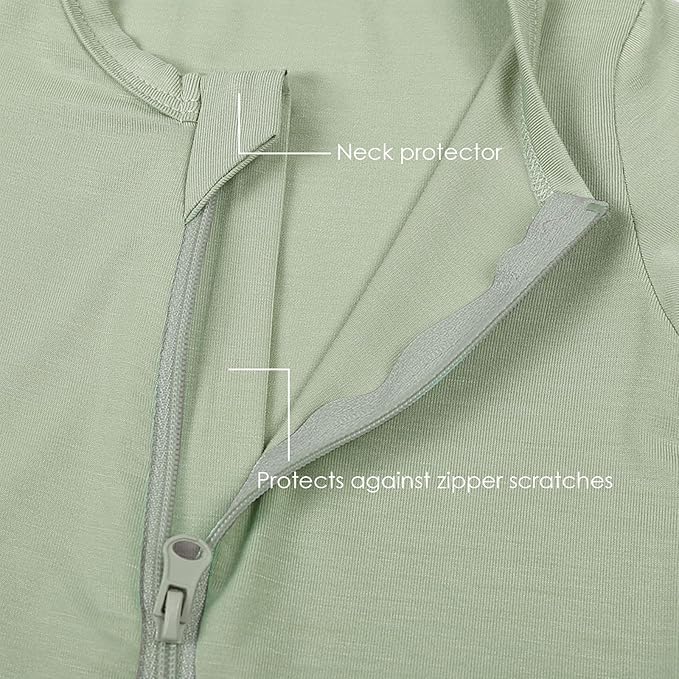 OPAWO Bamboo Baby Pajamas 3 Pack, Double Zipper Bamboo Sleepers for Baby Boy Girl Romper, Toddler Summer Clothes Outfit 0-24M