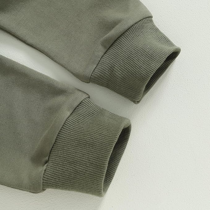 2Pcs Baby Boys Hoodie Tops Pants Set Dinosaur Deer Print Sweatsuit Fall Winter Outfits