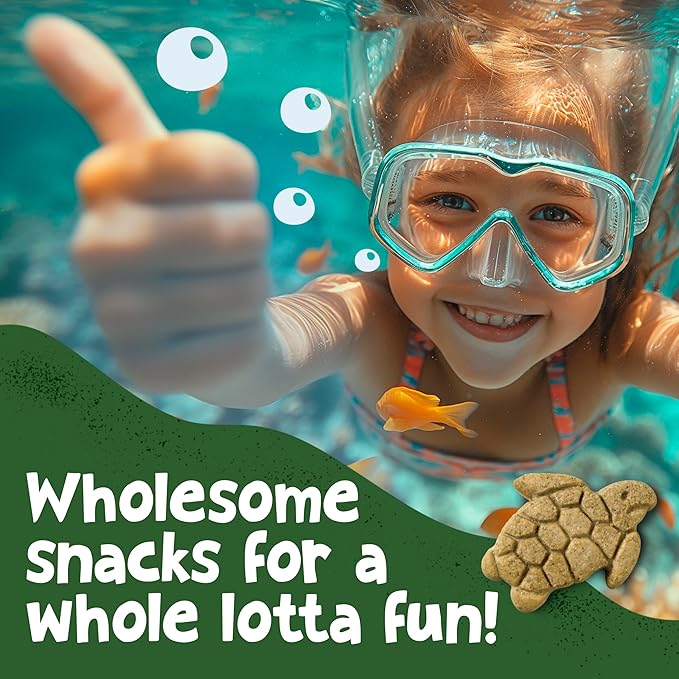 Get'ems! from Gerber, Snacks for Kids, Kale, Apple & Blueberry Ocean World Cookies, Made with Real Veggies & Fruits, Iron & Vitamin E - 4 pack