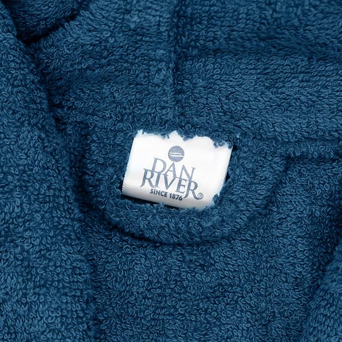 DAN RIVER Premium Cotton Terry Robes for Women and Men, Ultra Soft bathrobe with Adjustable Waist Belt and Pockets Pack of 1
