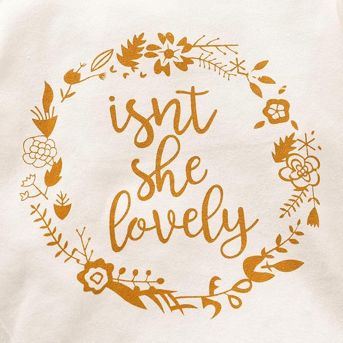 Renotemy Newborn Baby Girl Clothes Outfits Infant Romper Ruffle Floral Pants Cute Toddler Baby Girl Clothes Set