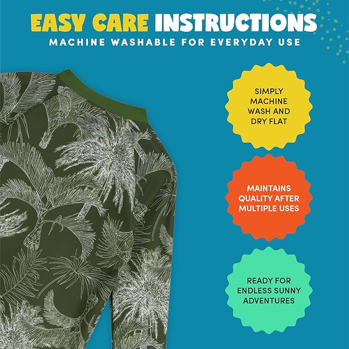 SwimZip Boys' Long-Sleeve UPF 50+ Swimsuit for Baby, Toddler, & Little Boys