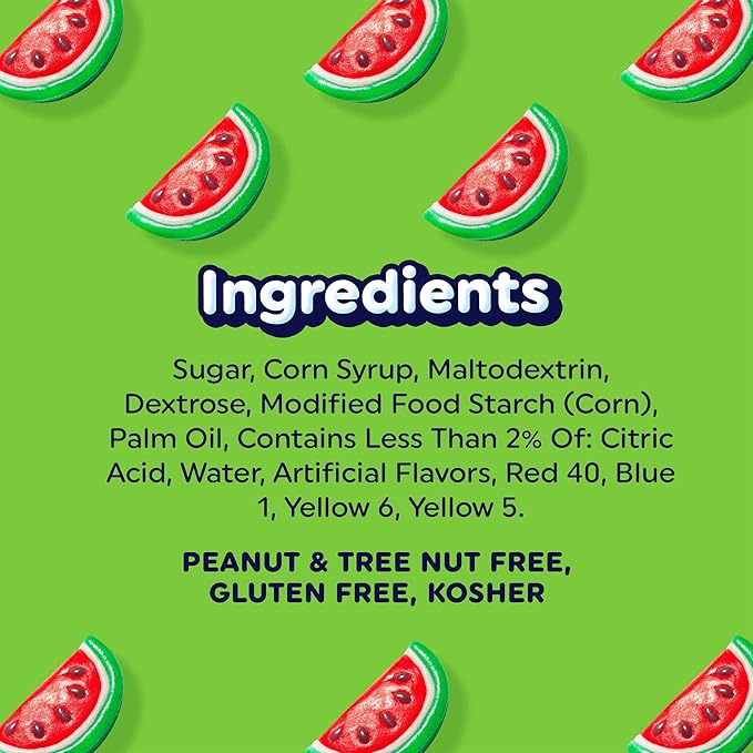 Airheads Halloween Trick or Treat Candy Full Size Bars, Watermelon Flavor, Individually Wrapped Bulk Candy for Adults & Kids, Taffy, Non-Melting, Party (Pack of 36 Bars)