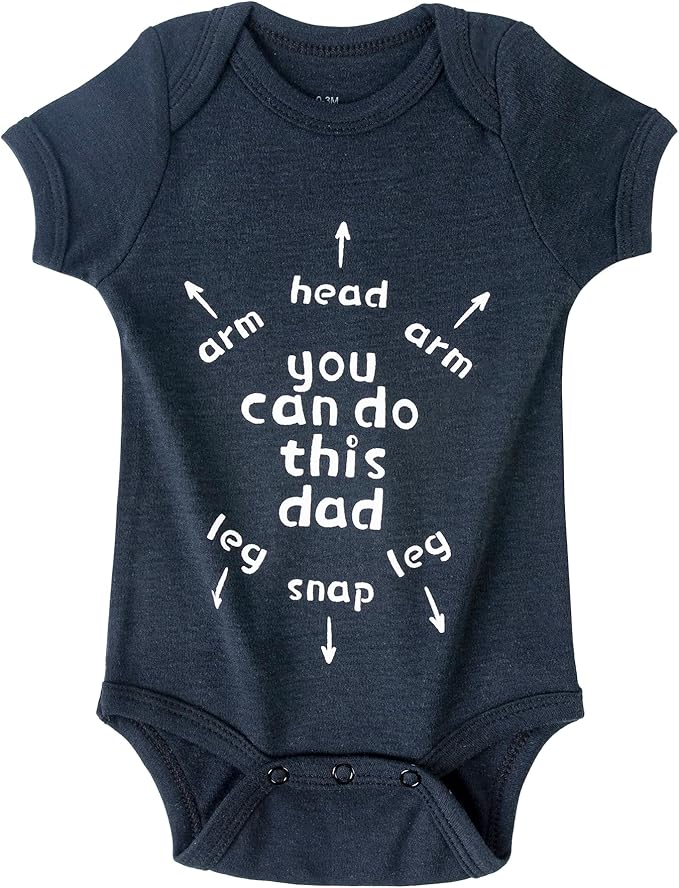 Cnins Funny Baby Bodysuit & Daddy Matching Cotton Outfit for Wild One 1st Birthday, Unisex Newborn Infant Clothes 0-24M