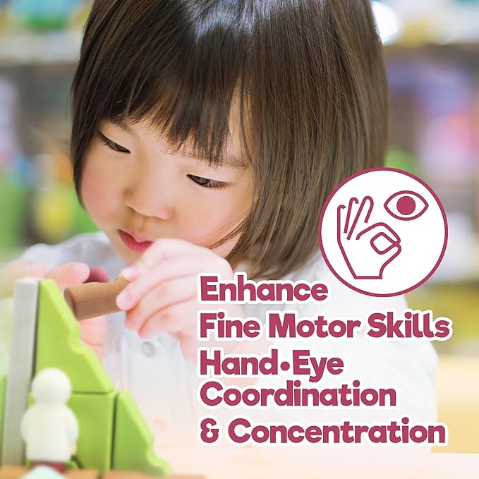 Taksa Toys Nature-Inspired Learning Toys, Resources Preschool Educational Stacking Blocks for Kids, Montessori Toys for 3 4 5 6 7+ Year Old Sensory Outdoor/Indoor Learning Classmate Pack 216 Pcs