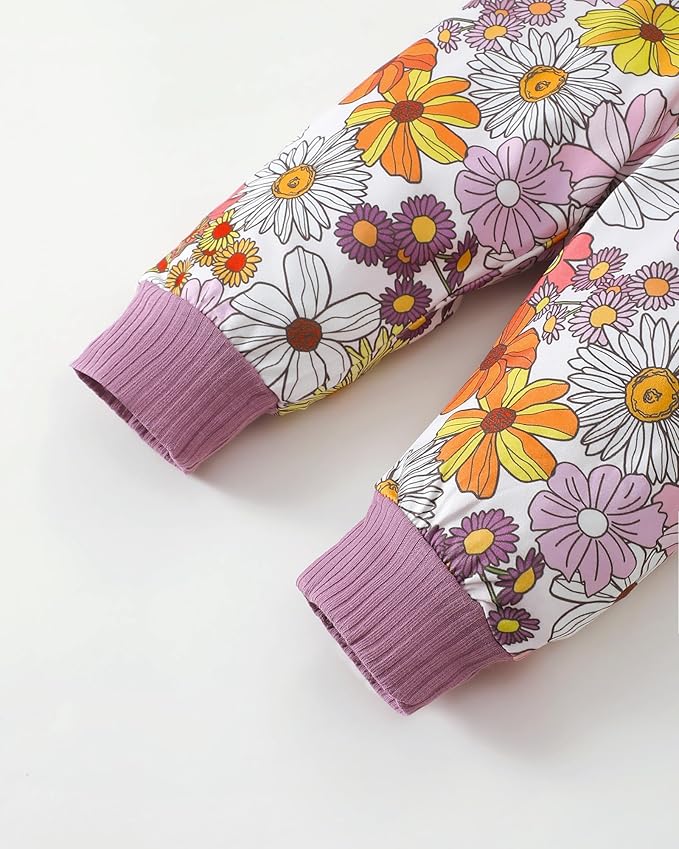 SUNNY PIGGY Baby Girl Clothes Newborn Outfits Infant Ruffle Romper 0-18M Fall Winter Flower Plaid Pants Clothing Set