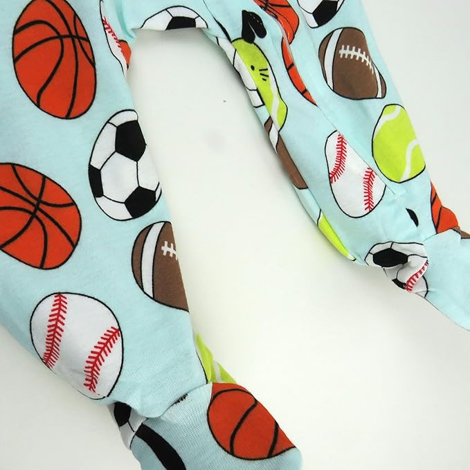 HonestBaby Baby Celebration Sleep & Play Footed One-Piece Pajama Sleeper 100% Organic Cotton