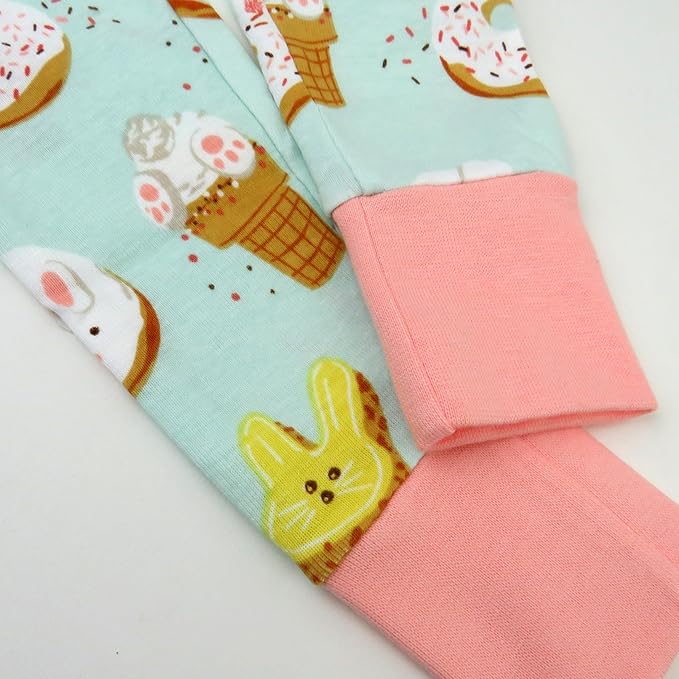 HonestBaby unisex-baby Celebration 2-piece Pajamas Sleepwear Pjs 100% Organic Cotton for Baby, Toddler, Kids