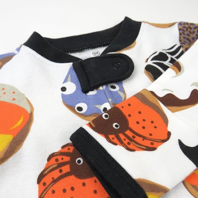 HonestBaby Baby Celebration Sleep & Play Footed One-Piece Pajama Sleeper 100% Organic Cotton