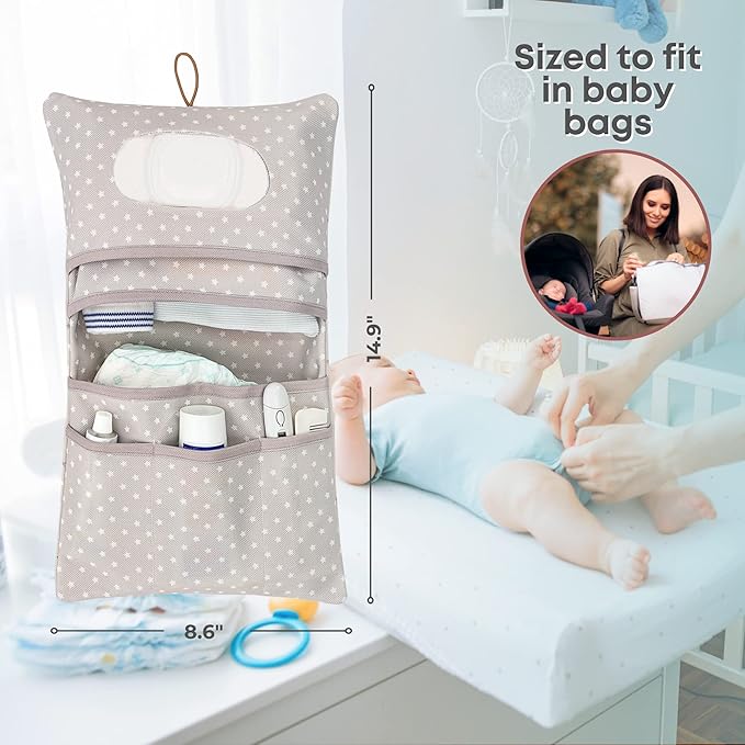 HAMUR Baby Diaper Bag Organizer – Travel-Friendly, Compact & Foldable | Stroller Pouch for Newborn Essentials – Must-Have for Boys & Girls Fox)