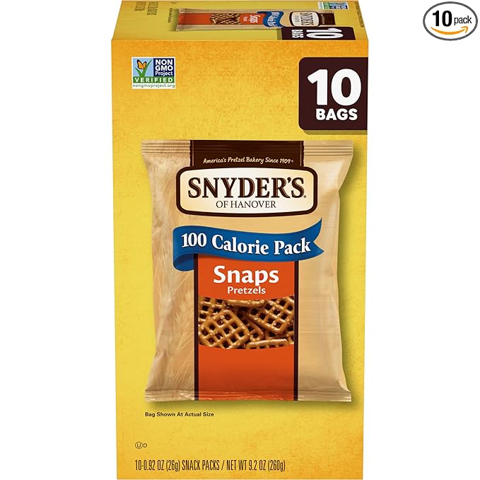 Snyder's of Hanover Snaps Pretzels, 10 Count 0.92 Oz