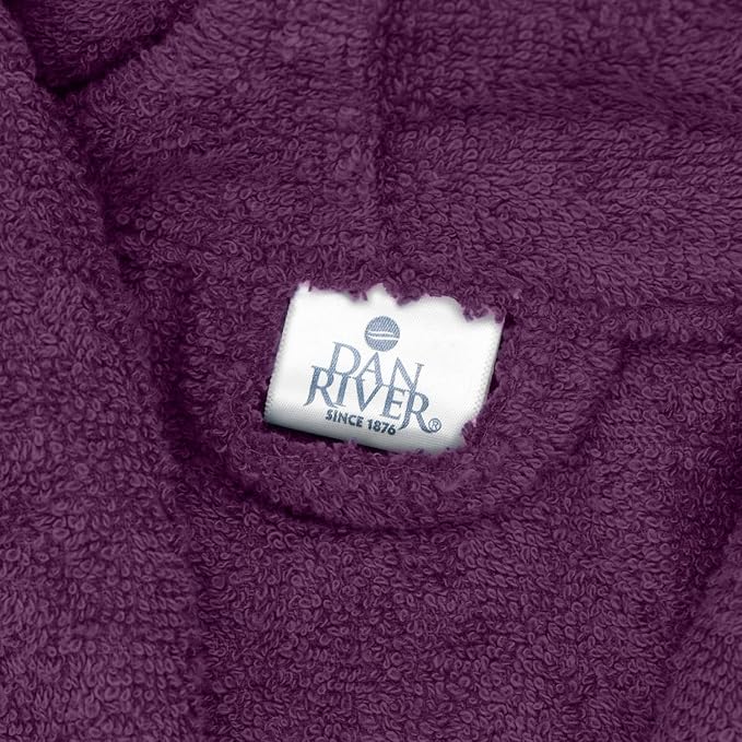 DAN RIVER Premium Cotton Terry Robes for Women and Men, Ultra Soft bathrobe with Adjustable Waist Belt and Pockets Pack of 1