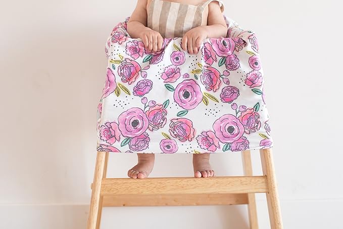 Baby Car Seat Cover Canopy and Nursing Cover Multi-Use Stretchy 5 in 1 Gift Zoe by Copper Pearl