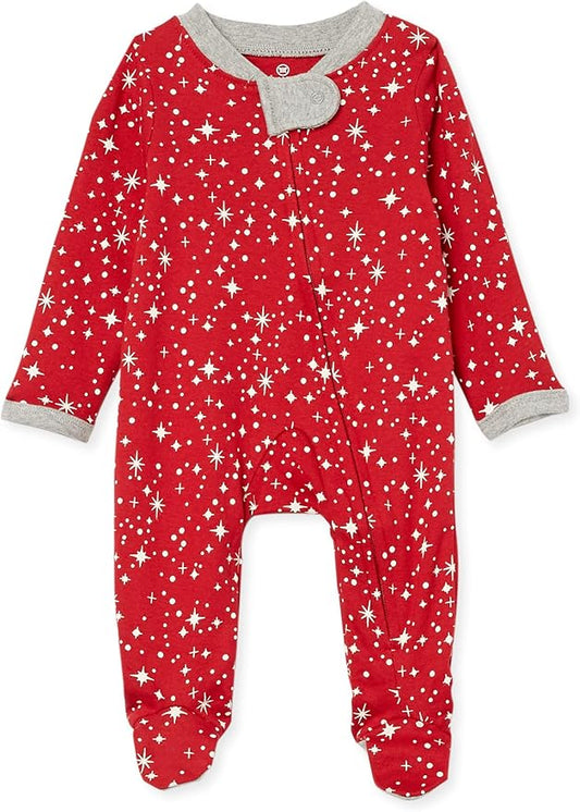 HonestBaby Baby Celebration Sleep & Play Footed One-Piece Pajama Sleeper 100% Organic Cotton