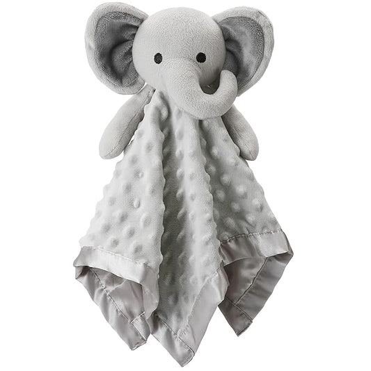Pro Goleem Elephant Loveys for Babies Soft Security Blanket Infant Snuggle Toy Stuffed Animal Blanket Baby Registry Search Baby Boy Gifts for Infant and Toddler Gray 16 Inch