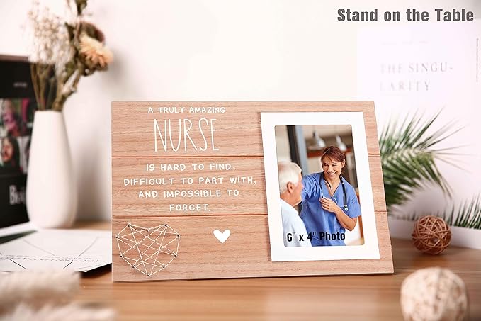 Nurses Week,Graduation,Birthday,Christmas Gift-Nurse Appreciation Sign Gift-Photo Frame Picture Frame-An Amazing Nurse Is Hard To Find,Thank You Present