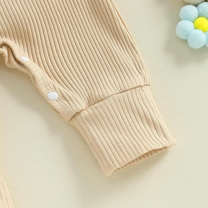 Newborn Girl Clothes Baby Girl Coming Home Outfit Zipper One-piece Outfits Ruffle Footie Bodysuit Jumpsuit Headband