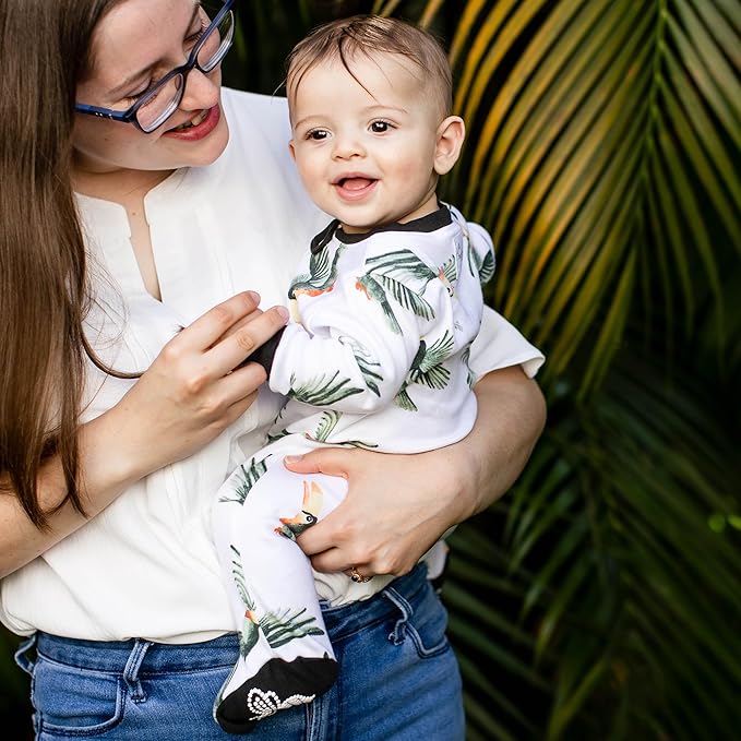 Burt’s Bees Baby Boys' One-Piece Sleep and Play 100% Organic Cotton PJs
