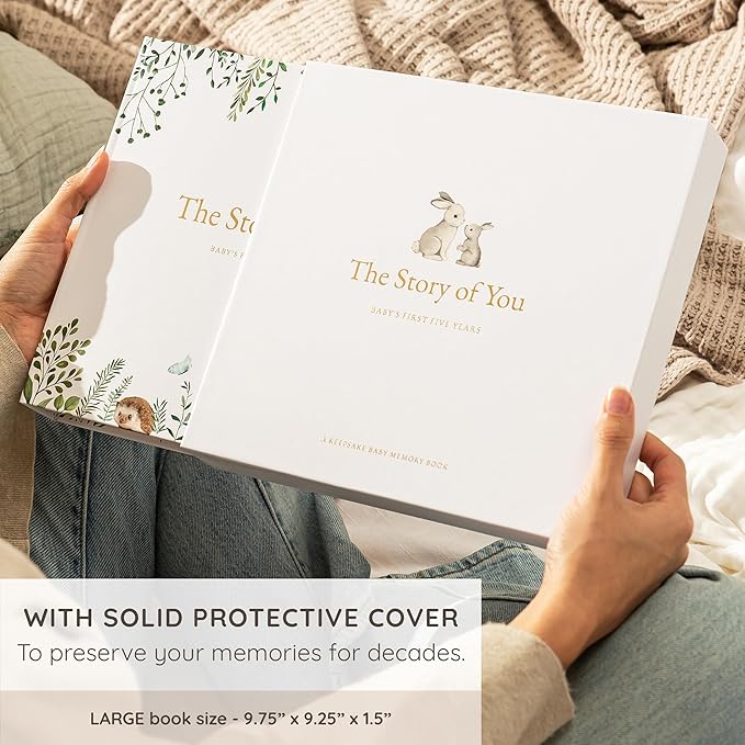 Keepsake Memory Book for Baby Boy or Girl Timeless First 5 Year Baby Book A Milestone Book to Record Every Event from Birth to Age 5 Gender Neutral Journal Scrapbook Photo Album