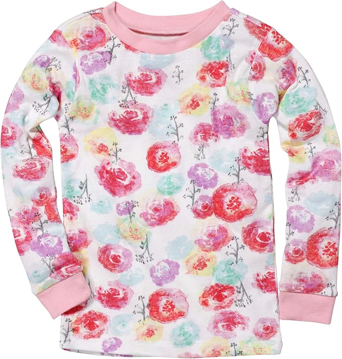 HonestBaby baby-girls 2-piece Pajamas Sleepwear Pjs 100% Organic Cotton for Baby, Toddler, Kids, Girl