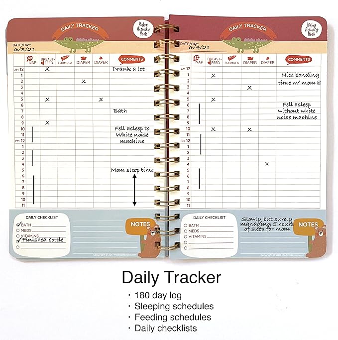 Baby Tracking Journal (Girl Edition) - HARDCOVER Baby Diary for Newborns, Daily Activity Log, Developmental Milestones, Immunization Schedule, Health Record, Emergency Contacts, and More! - Made by Doctors for