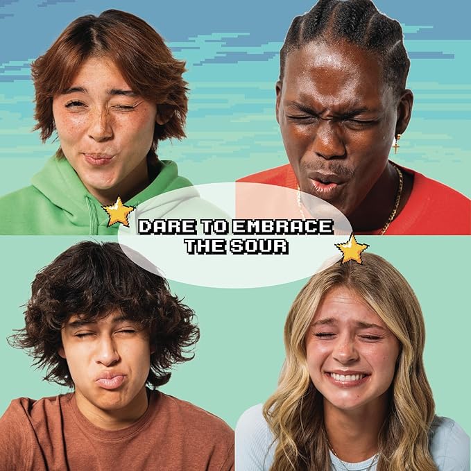 Final Boss Sour Candy, Sour Strawberries, 10 Pack, Level 2, Fruit Chews with Real Dried Fruit, No Artificial Colors or Flavors, Low Calorie Snack for Kids, Teens, Adults, Lunch Boxes & On The Go