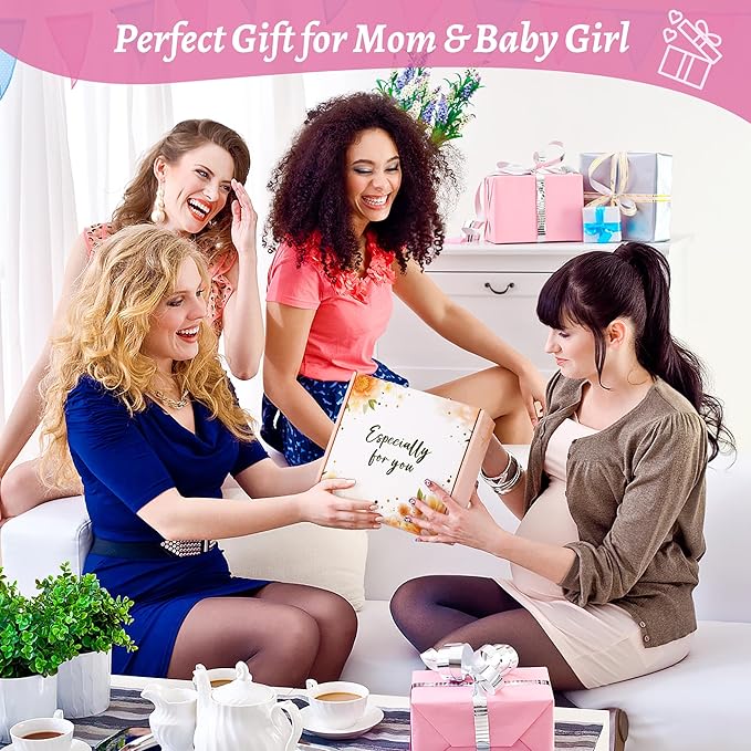 ‎EARLY MINDS New Mom & Baby Girl Gift Set, Newborn Essentials Stuff for First Time Moms, Pregnancy Gifts for Gender Reveal, Baby Shower, Expecting Mom Care Package After Birth