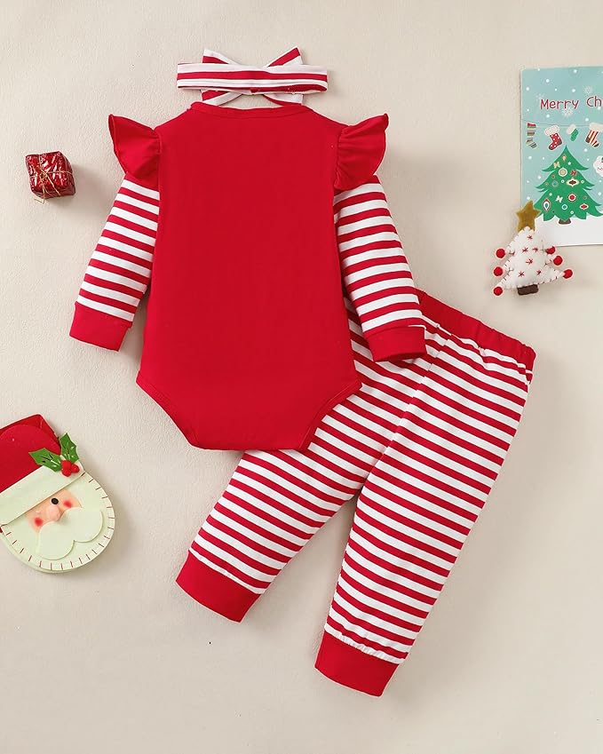 Infant Baby Girl Clothes Newborn Girl Outfit Long Sleeve Romper Pants Set Cute Baby Clothes for Girls Fall/Winter