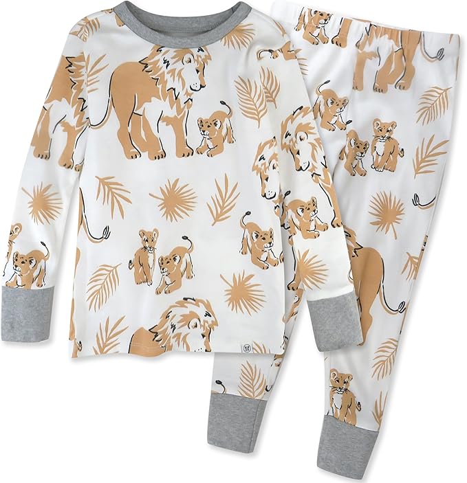 HonestBaby unisex-baby Celebration 2-piece Pajamas Sleepwear Pjs 100% Organic Cotton for Baby, Toddler, Kids