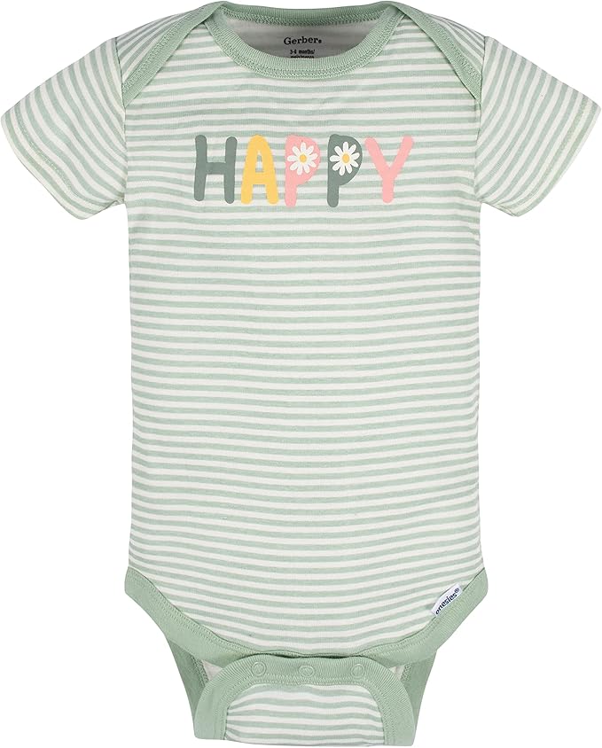 Gerber baby-girls 8-pack Short Sleeve Onesies Bodysuits