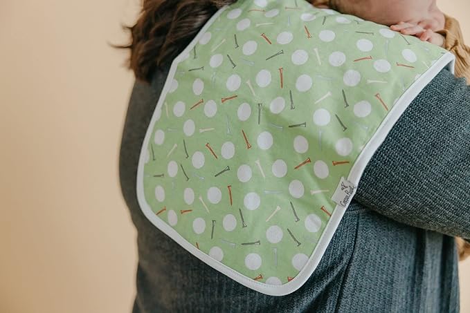 Copper Pearl Premium Baby Burp Cloths - 3-Pack Large Cotton Burp Cloths, Extra Soft Spit Up Rags with 3 Absorbent Layers, Perfect for Baby Boy and Baby Girl Gifts (21" x 10" Size, Bogey Set)