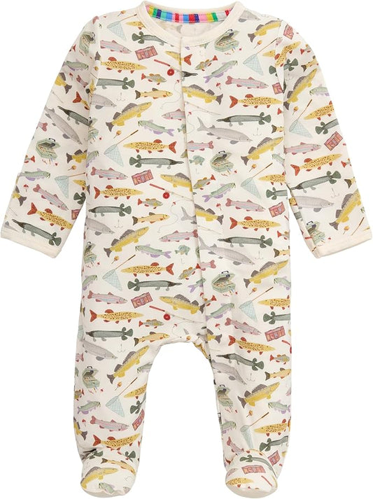 Magnetic Me Boys Modal Magnetic Baby Footie Pajamas | Silky Soft Modal Fabric | Baby Sleepers Available in Sizes PRE - 24M